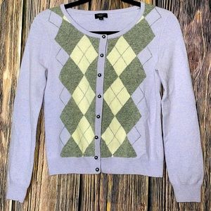 TALBOTS  %100 cashmere PETITE-WOMEN CARDIGAN Size S Color Light Purple